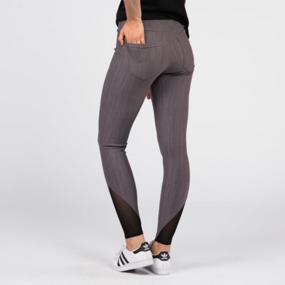 Agnes and Dora Knit Jegging Mesh Charcoal - Picture 4 of 6